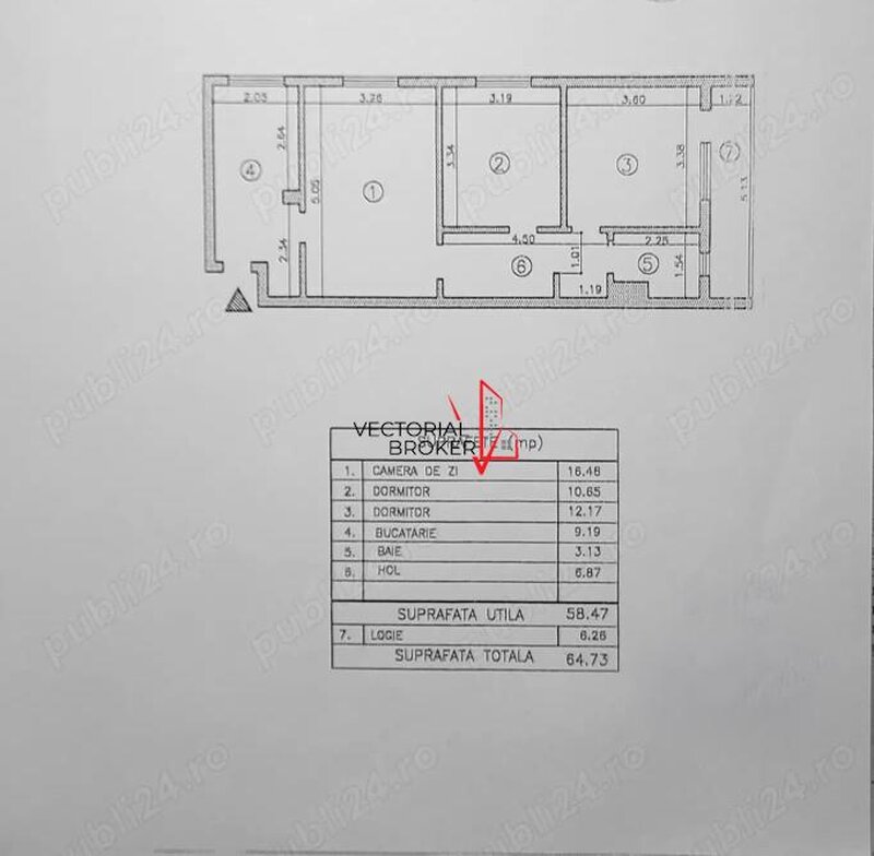 Piata Iancului, 3 camere semidecomandat